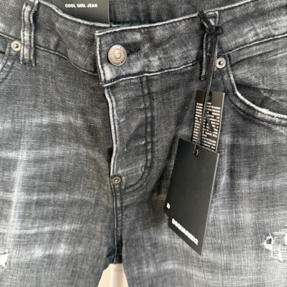 NWT DSquared2 Cool Girl Jeans, Size 6 (Waist 28/29) - Black - Picture 3 of 5